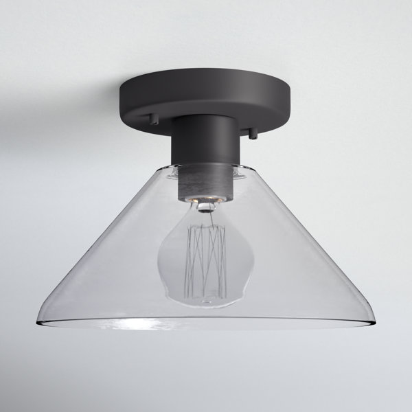 Maiva Single Light Glass Flush Mount Joss & Main